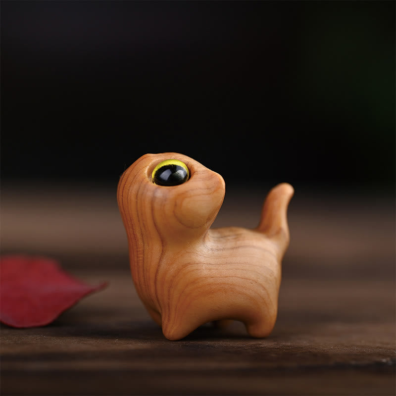 Buddha Stones Sandalo verde Legno di ebano Sandalo Piccola foglia Sandalo rosso Mini gatto fortunato Decorazione della pace - Thuja Sutchuenensis Occhi Gialli 3*3*2,0cm - image 17