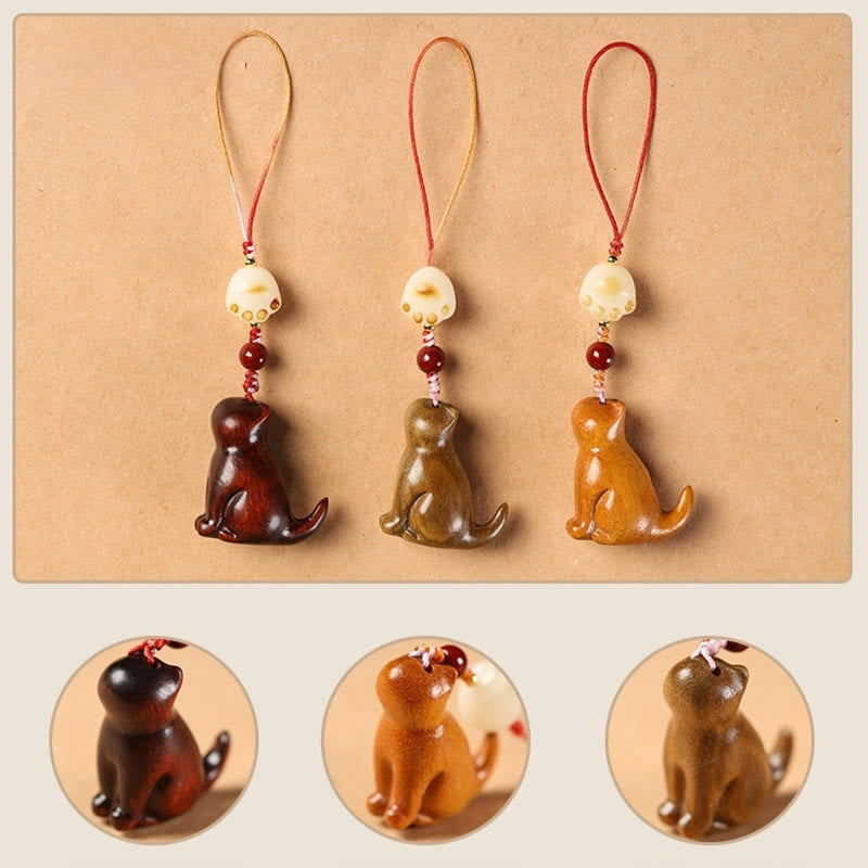 Buddha Stones Piccola foglia Sandalo rosso Sandalo verde Sandalo seduto Gatto lenitivo Telefono Decorazione appesa - image 17