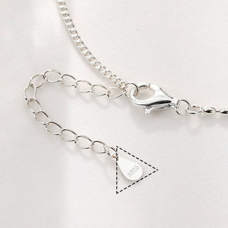 Buddha Stones 925 Sterling Silver Piccole Perle Agata Rossa Pace E Gioia Benedizione Cavigliera - image 11