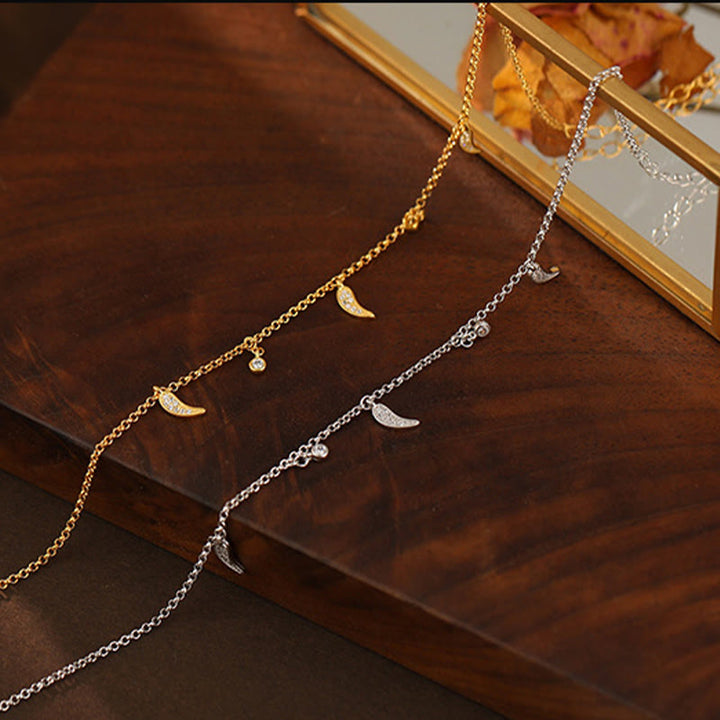 Buddha Stones 925 Sterling Silver Zircone Piccolo Pepe Ciondolo Protezione Cavigliera - image 13