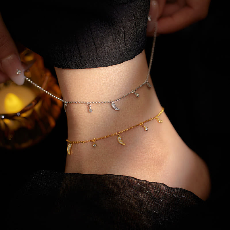 Buddha Stones 925 Sterling Silver Zircone Piccolo Pepe Ciondolo Protezione Cavigliera - image 14