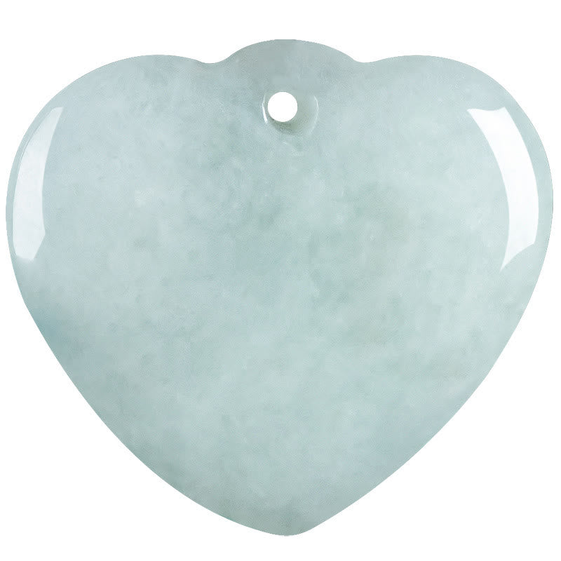 Collana con ciondolo a forma di cuore di giada Buddha Stones e prosperità