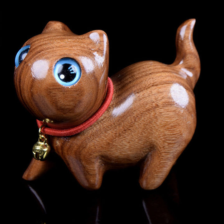 Buddha Stones Palissandro Scultura Gatto Calore Decorazione della casa - Blu Circa 65*32*48mm - image 0