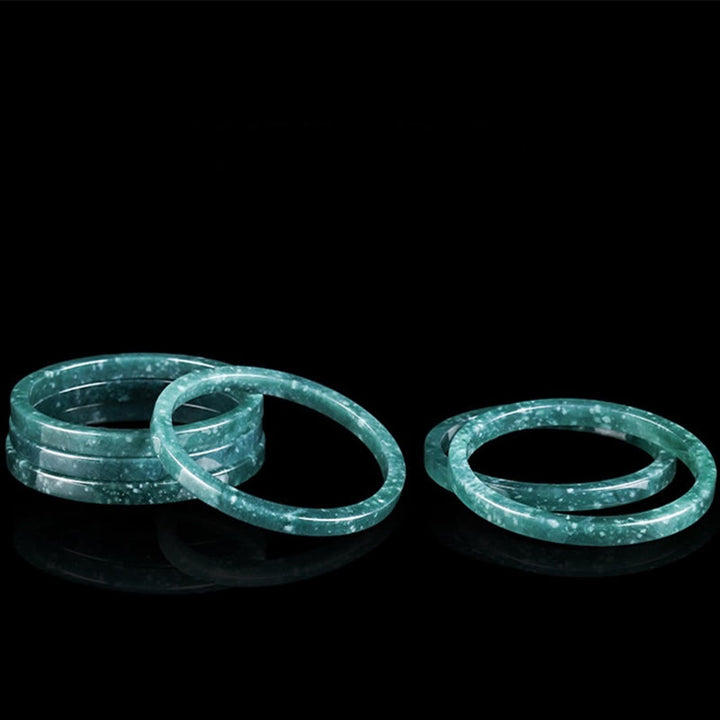 Braccialetto sottile in giada naturale Buddha Stones Abundance - image 9