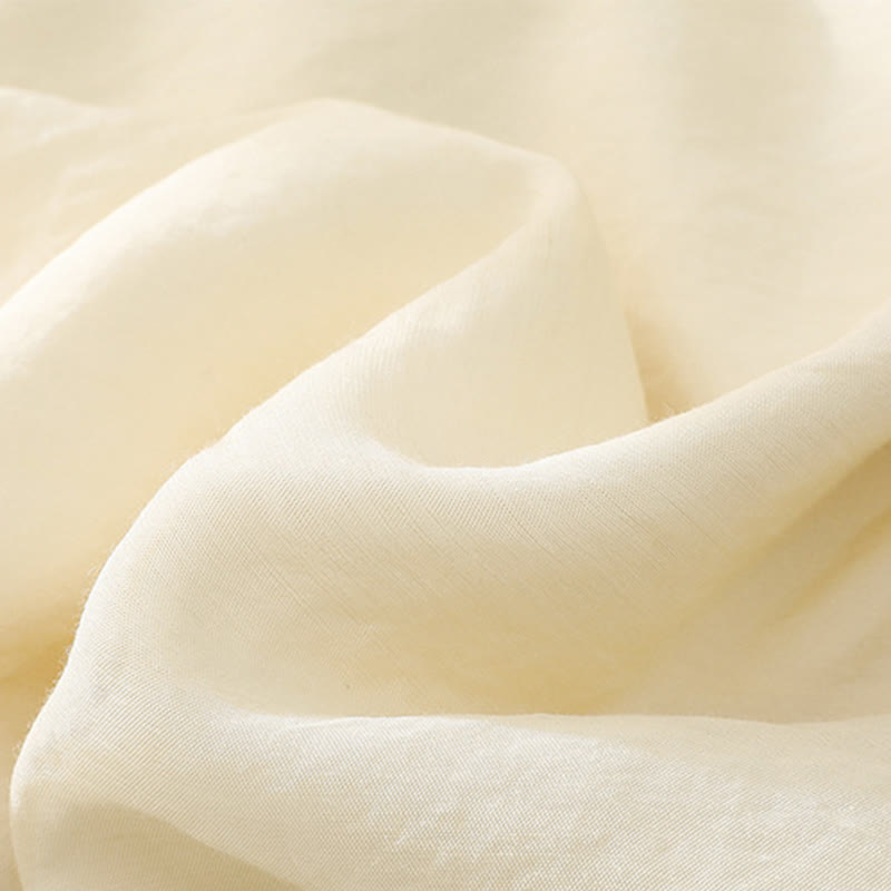 Pantaloni a gamba larga da donna in cotone e lino con bottoni cinesi a doppio strato, ricamo artistico con fiori Buddha Stones - image 9