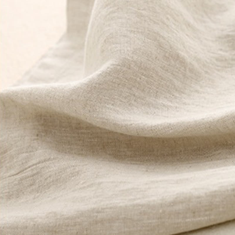 Pantaloni a gamba larga da donna in cotone e lino con tasche Buddha Stones Wild Plain