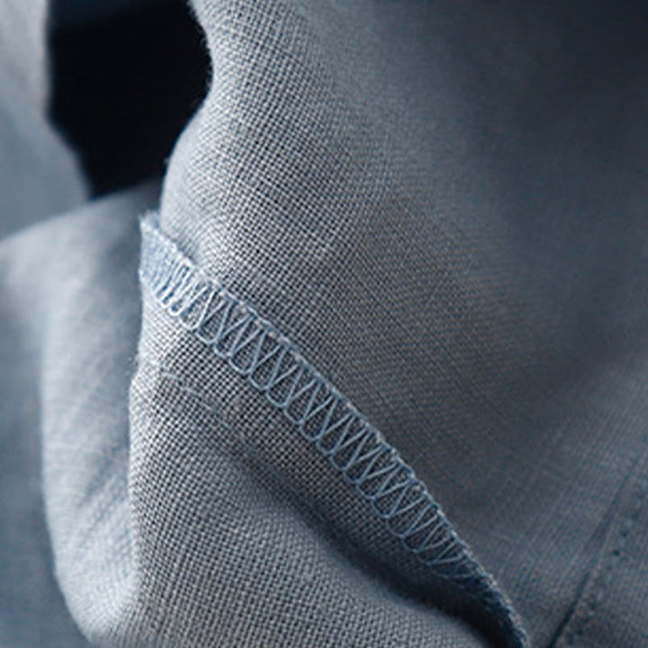 Pantaloni a gamba larga da donna in cotone e lino con tasche Buddha Stones Wild Plain