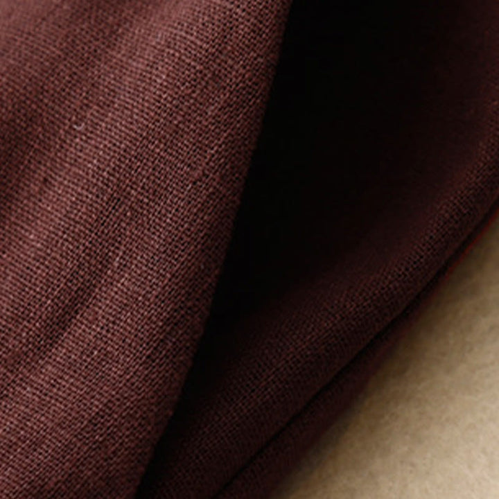 Pantaloni da donna in lino con gamba larga, Buddha Stones, casual, estivi, dal design semplice, con tasche con cerniera - image 29