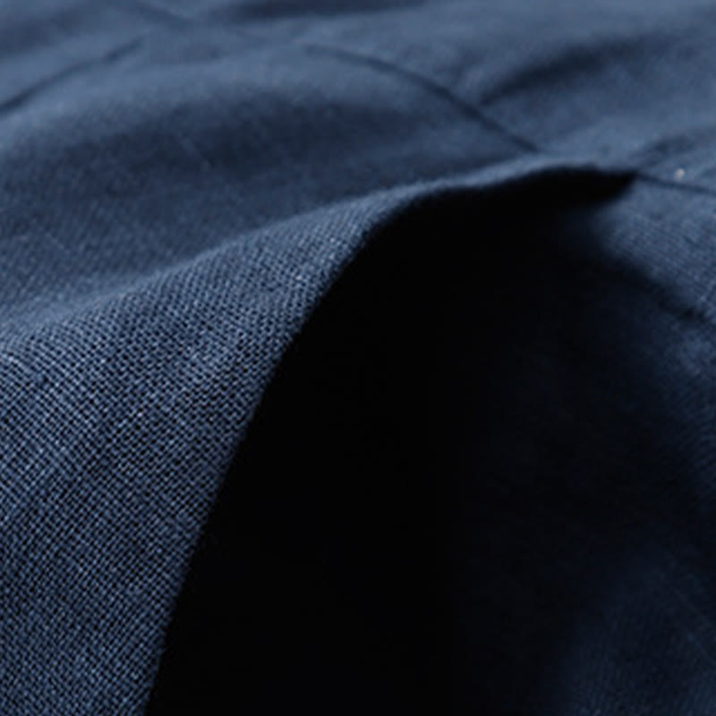 Pantaloni da donna in lino con gamba larga, Buddha Stones, casual, estivi, dal design semplice, con tasche con cerniera - image 58