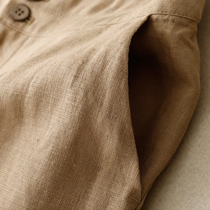 Pantaloni da donna in lino con gamba larga, Buddha Stones, casual, estivi, dal design semplice, con tasche con cerniera - image 40