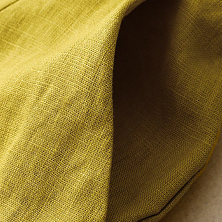 Pantaloni da donna in lino a gamba larga con tasche e design semplice a cerniera, ispirati al modello Buddha Stones, per l'estate. - image 53