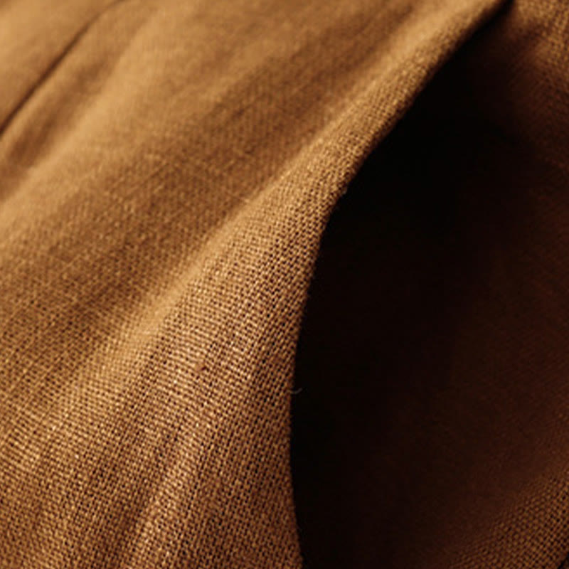 Pantaloni da donna in lino con gamba larga, Buddha Stones, casual, estivi, dal design semplice, con tasche con cerniera - image 35