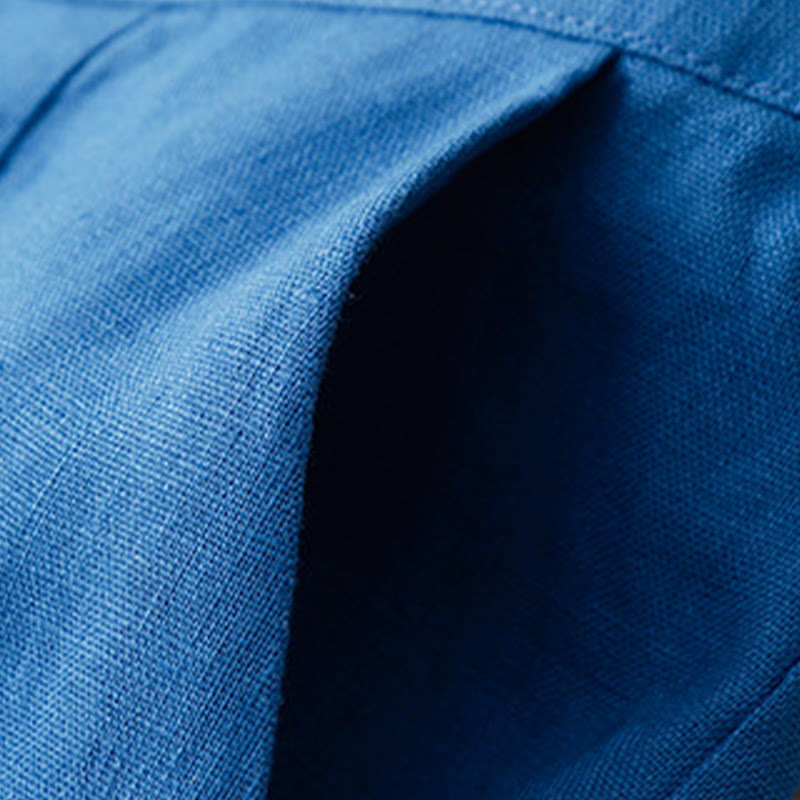 Pantaloni da donna in lino a gamba larga con tasche e design semplice a cerniera, ispirati al modello Buddha Stones, per l'estate. - image 19