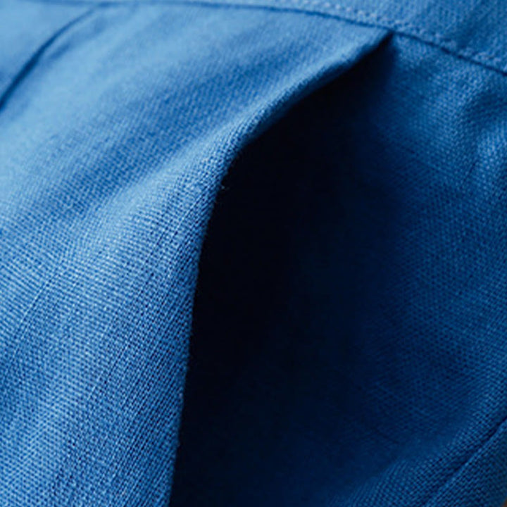 Pantaloni da donna in lino a gamba larga con tasche e design semplice a cerniera, ispirati al modello Buddha Stones, per l'estate. - image 19
