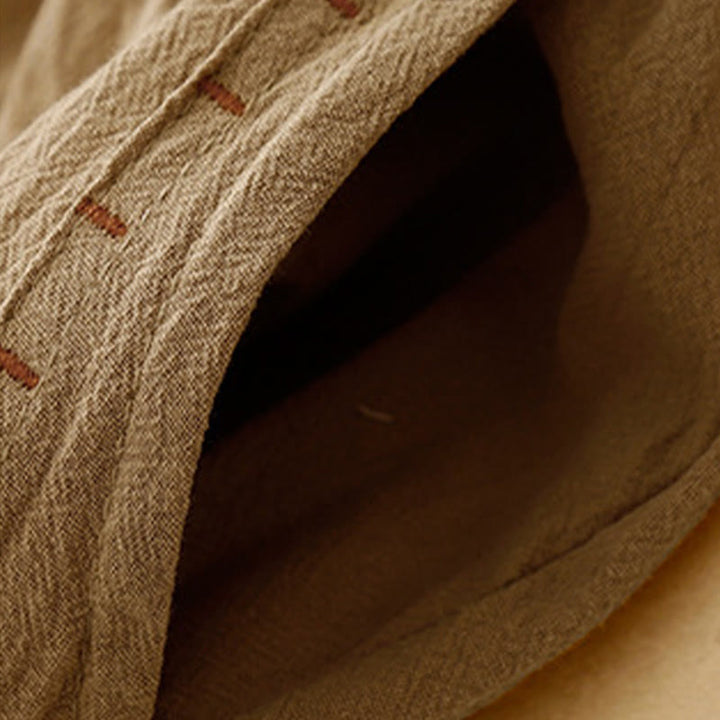 Pantaloni larghi da donna in lino di cotone con coulisse, casual, semplici, con tasche, modello Buddha Stones - image 3