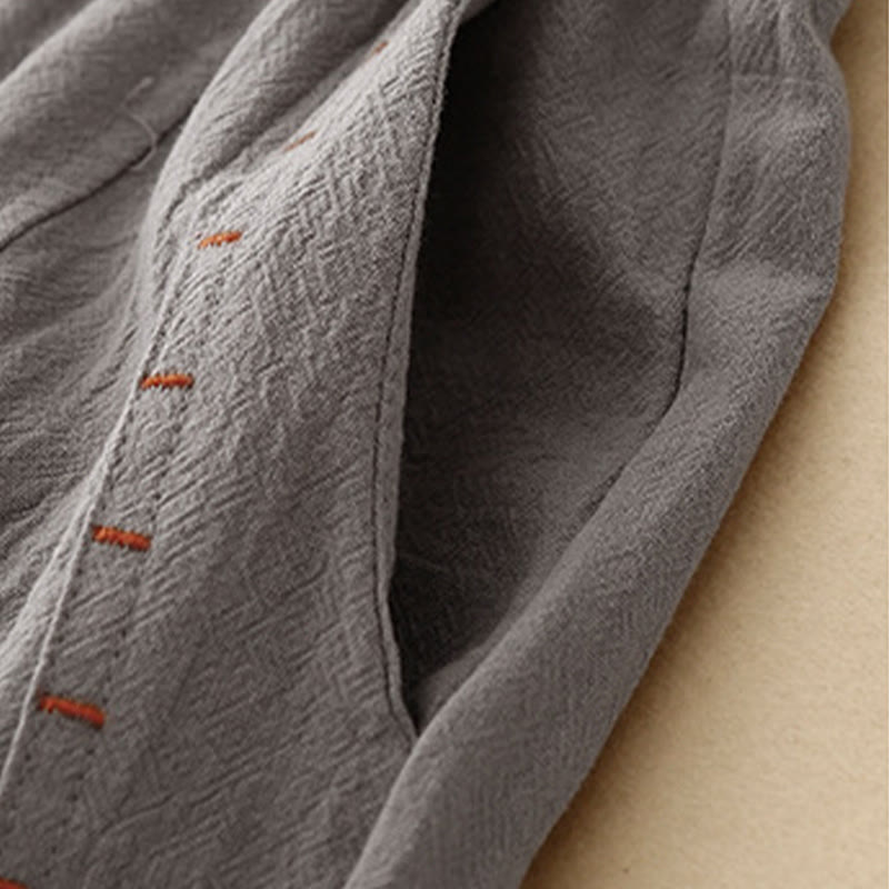 Pantaloni larghi da donna in lino di cotone con coulisse, casual, semplici, con tasche, modello Buddha Stones - image 18