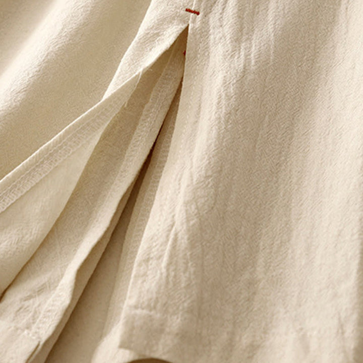 Pantaloni larghi da donna in lino di cotone con coulisse, casual, semplici, con tasche, modello Buddha Stones
