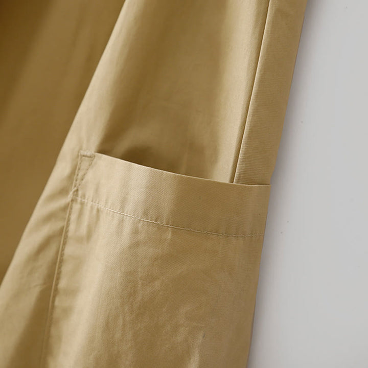 Pantaloni larghi da donna in cotone e lino, casual, irregolari, tinta unita, lunghezza 7-8, Buddha Stones