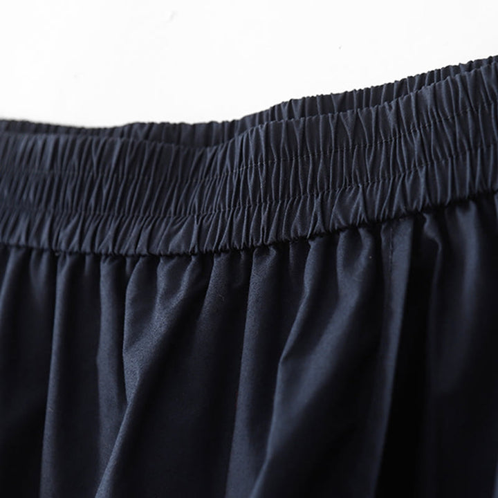 Pantaloni larghi da donna in cotone e lino, casual, irregolari, tinta unita, lunghezza 7-8, Buddha Stones