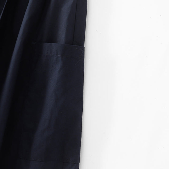 Pantaloni larghi da donna in cotone e lino, casual, irregolari, tinta unita, lunghezza 7-8, Buddha Stones