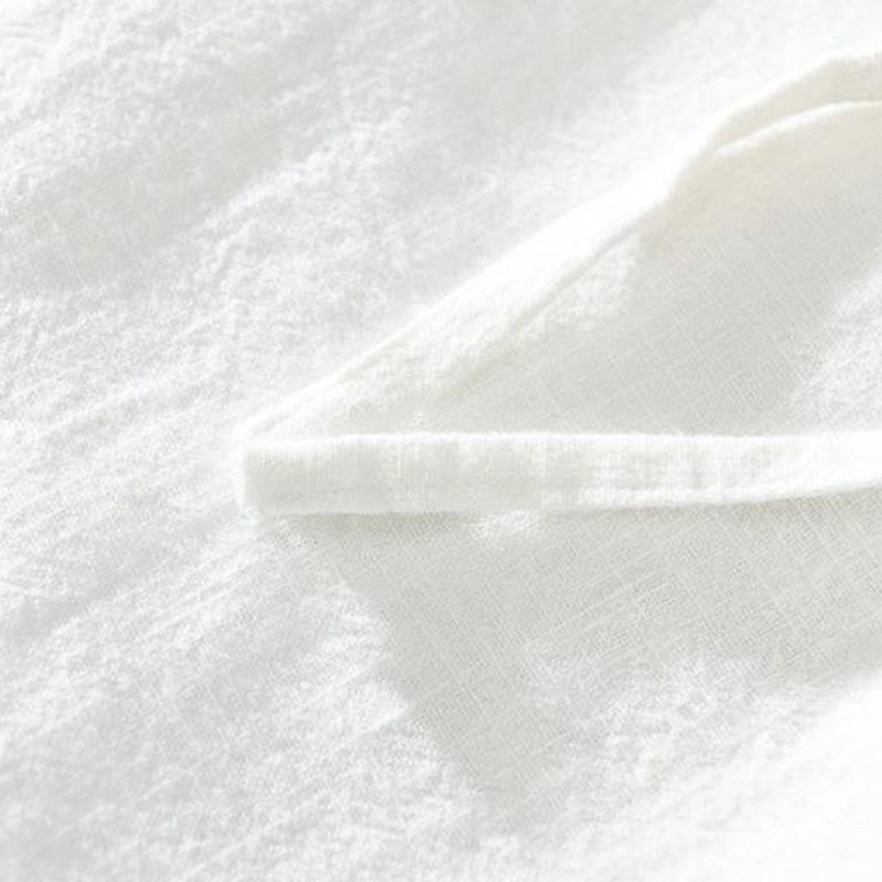 Pantaloni da uomo in lino ramiè con coulisse estiva casual Buddha Stones con tasche - image 6