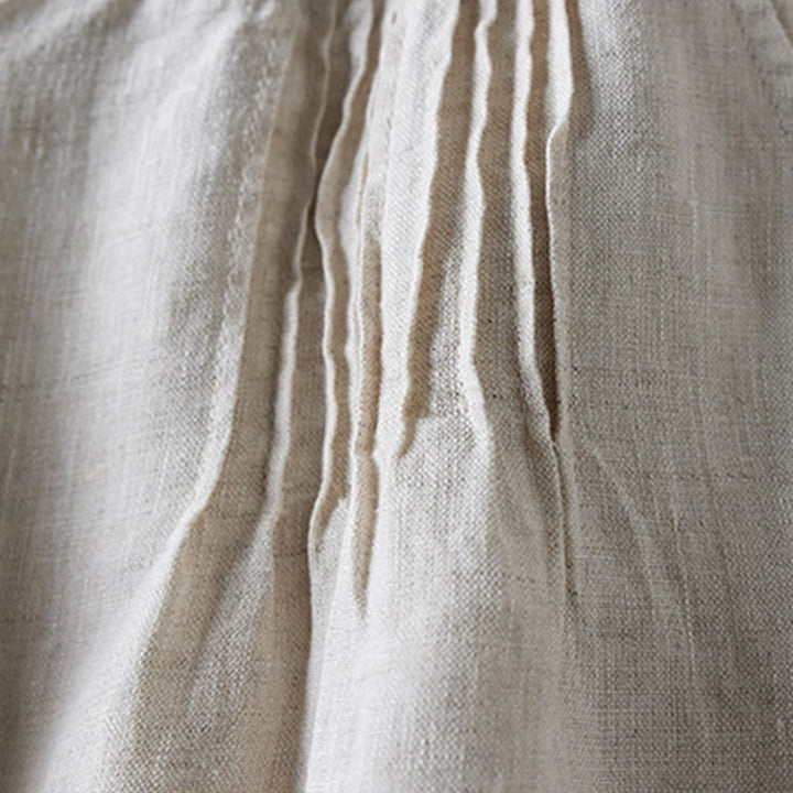 Buddha Stones Summer Daily Simple Wrinkle Design Pantaloncini da donna in cotone e lino con tasche