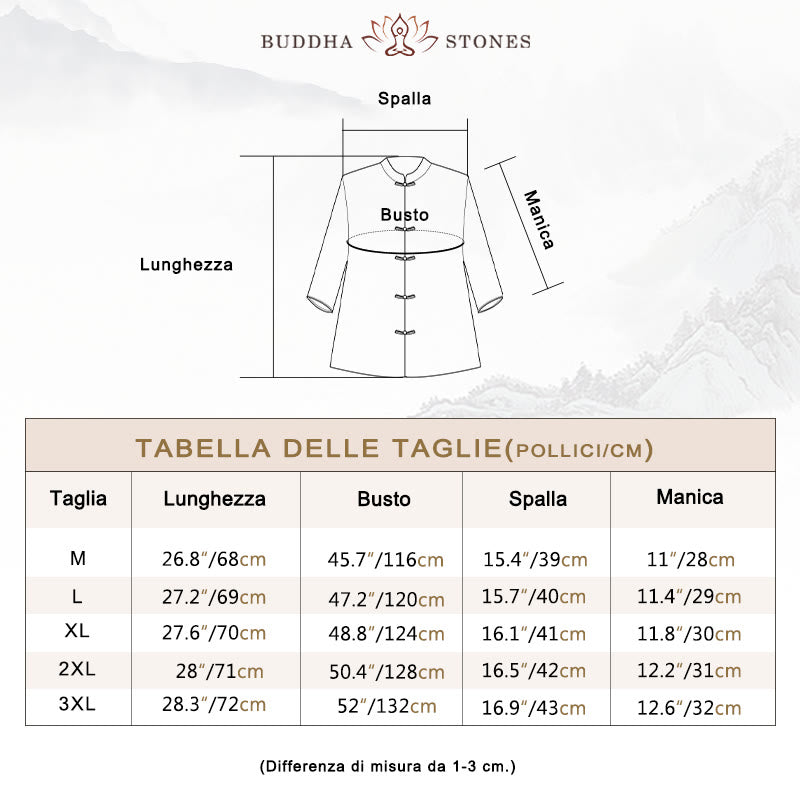 Camicia con stampa di fiori viola e bottoni a forma di rana, motivo Buddha Stones - image 5