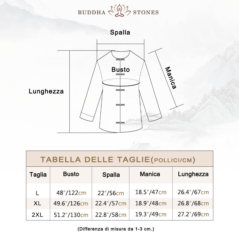 Camicia da donna a maniche lunghe con bottoni in tinta unita Buddha Stones - image 5