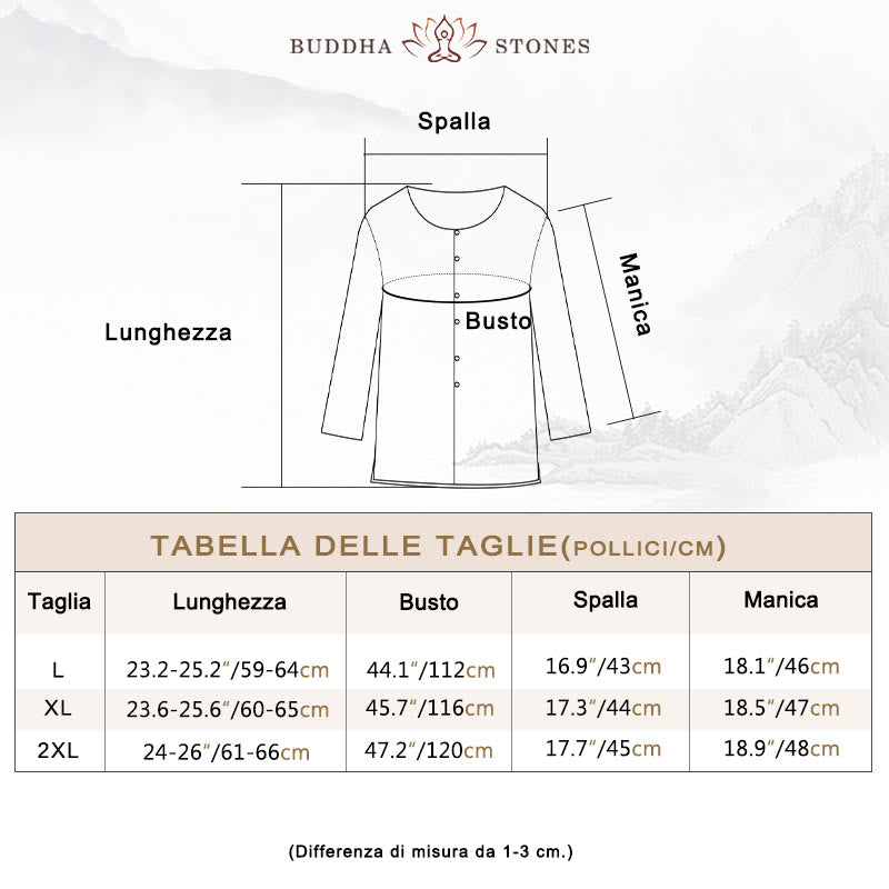 Camicetta casual con scollo rotondo Buddha Stones, ricamo, manica lunga, in cotone e lino, camicette da donna - image 5