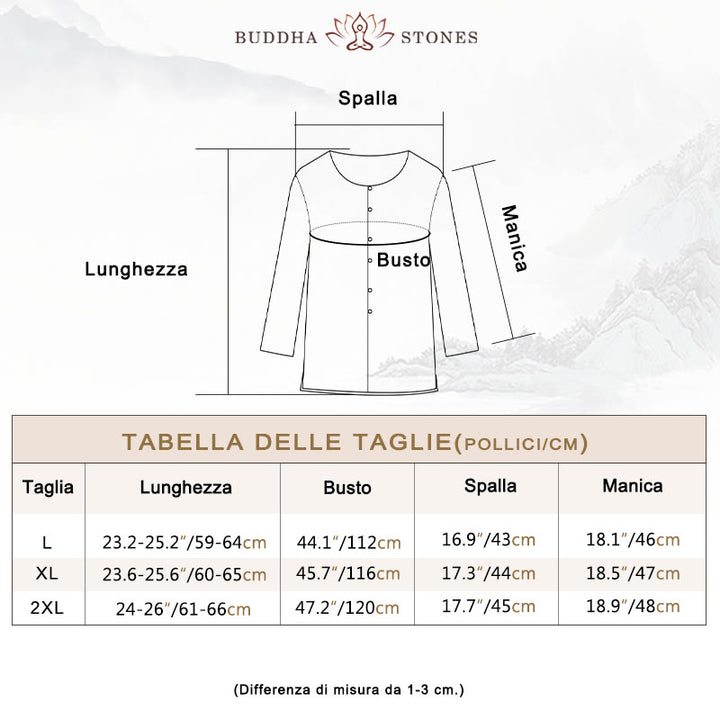 Camicetta casual con scollo rotondo Buddha Stones, ricamo, manica lunga, in cotone e lino, camicette da donna - image 5