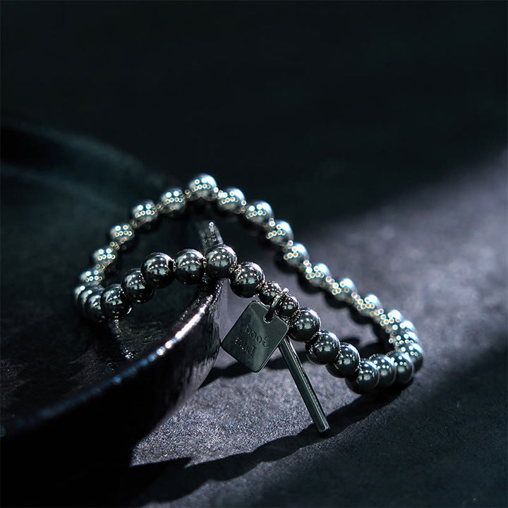 Bracciale Buddha Stones Titanium Steel Good Luck Balance
