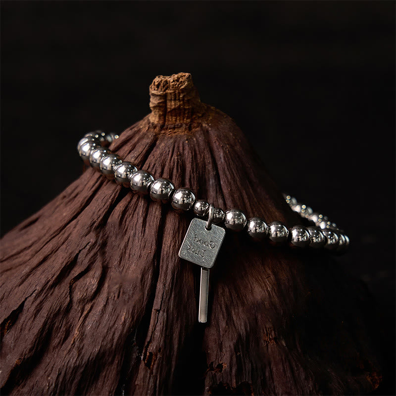 Bracciale Buddha Stones Titanium Steel Good Luck Balance