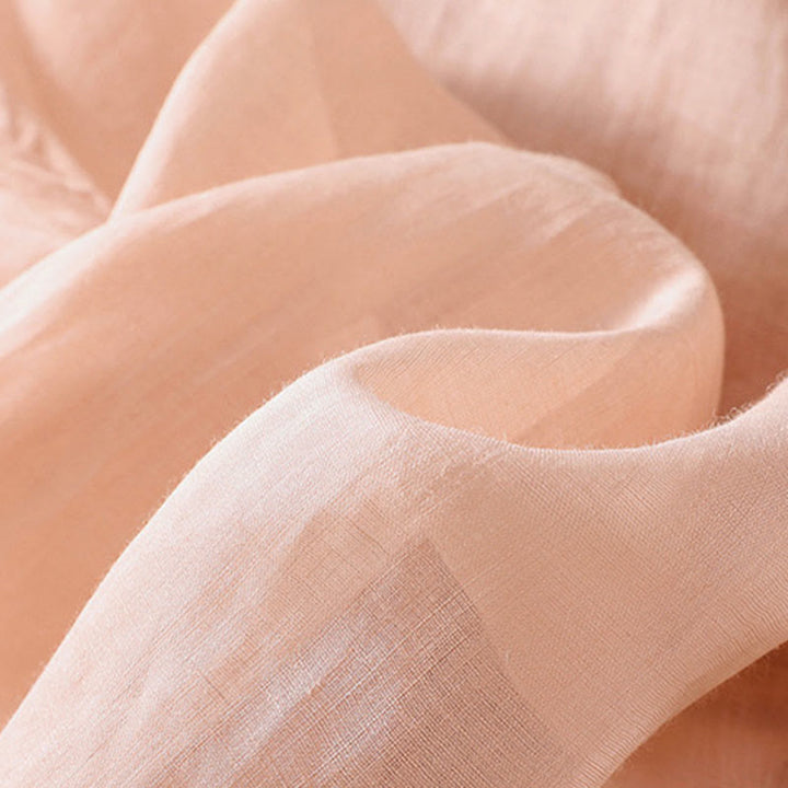 Buddha Stones Artistic Plain Floral Ricamato Design Girocollo Manica Corta a Sbuffo Cotone Lino T-shirt da Donna - image 11