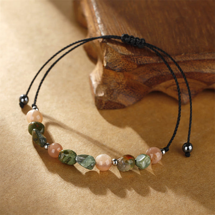 Buddha Stones You Are Amazing Braccialetto positivo in pietra del sole di riolite