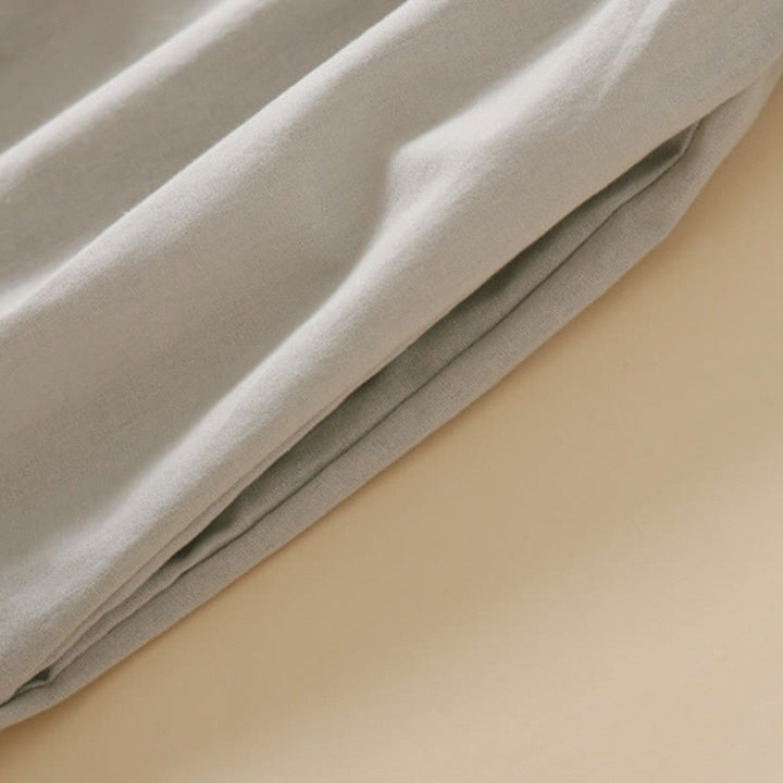 Abito midi in cotone e lino a maniche corte con tasche , Buddha Stones Summer Buttons - image 12