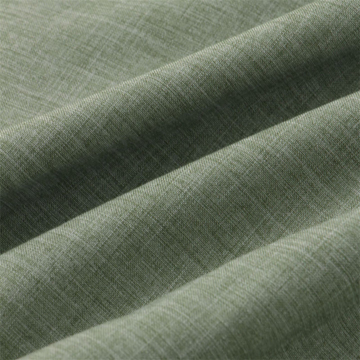 Camicia da uomo estiva Buddha Stones con bottoni, manica corta, in cotone tinta unita e tasca - image 6