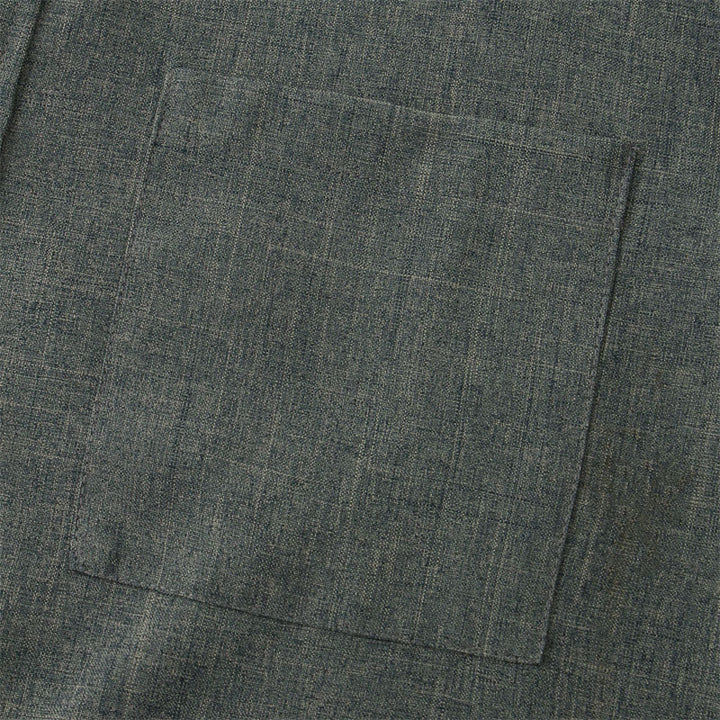 Camicia da uomo estiva Buddha Stones con bottoni, manica corta, in cotone tinta unita e tasca - image 33