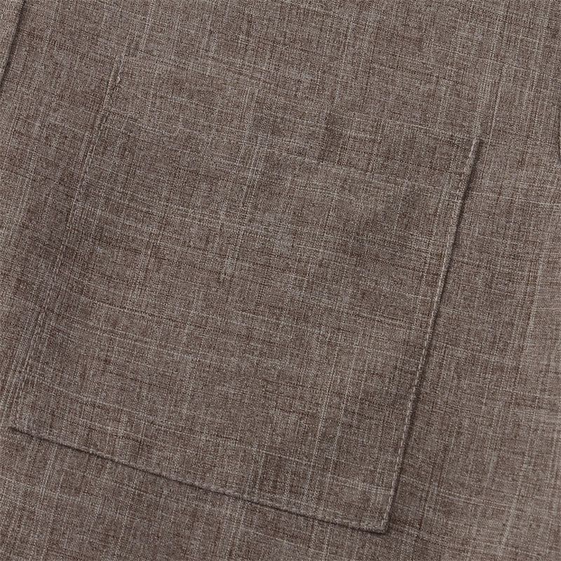 Camicia da uomo estiva Buddha Stones con bottoni, manica corta, in cotone tinta unita e tasca - image 40