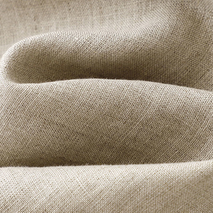 Pantaloni da donna a gamba larga in cotone e lino con tasche e cerniera, lunghezza alla caviglia, modello Buddha Stones, design semplice ed estivo