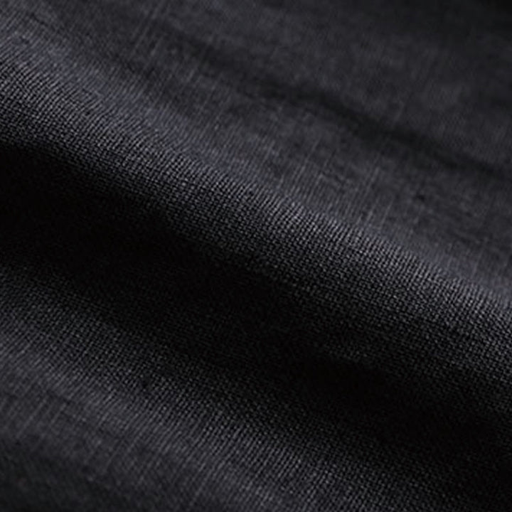 Pantaloni larghi da donna in cotone e lino con tasche, tinta unita, con coulisse, lunghezza 7-8, Buddha Stones Commute
