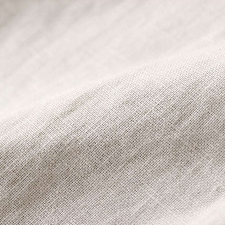 Pantaloni larghi da donna in cotone e lino con tasche, tinta unita, con coulisse, lunghezza 7-8, Buddha Stones Commute