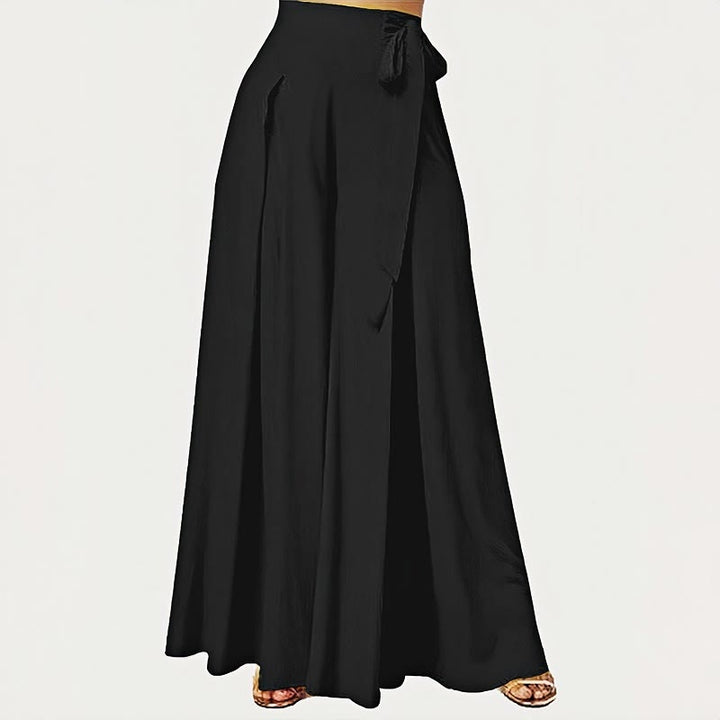 Pantaloni larghi da donna con coulisse, stile retrò casual primaverile Buddha Stones , con tasche