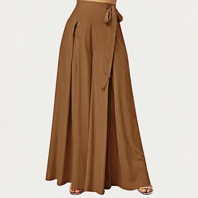Pantaloni da donna a gamba larga con coulisse, stile retrò, con motivo Buddha Stones, perfetti per la primavera, casual e con tasche. - Verga d'oro scura - US14, UK/AU18, EU46 (2XL) - image 6