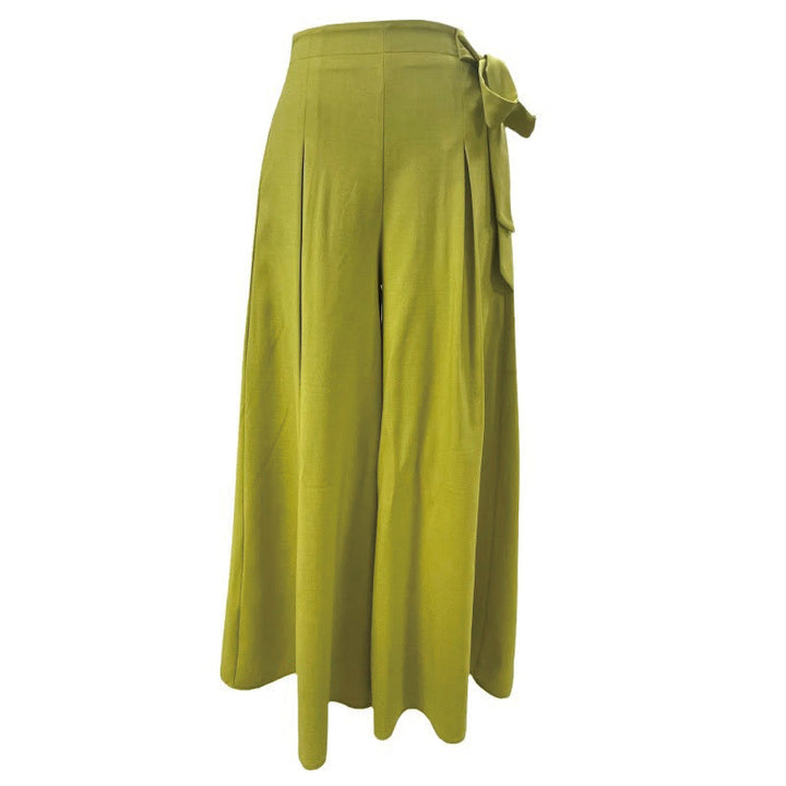 Pantaloni larghi da donna con coulisse, stile retrò casual primaverile Buddha Stones , con tasche