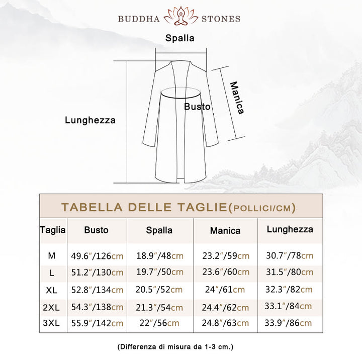 Buddha Stones Autunno Semplice Casual Cotone Lino Uomo Cappotto di media lunghezza Abbigliamento - image 5