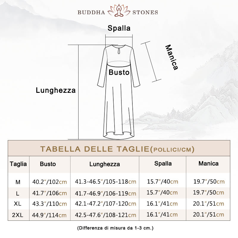 Abito midi a tinta unita con pantaloni a gamba larga e motivo Buddha Stones , ideale per meditazione, pratica spirituale, zen, yoga e danza. - image 5