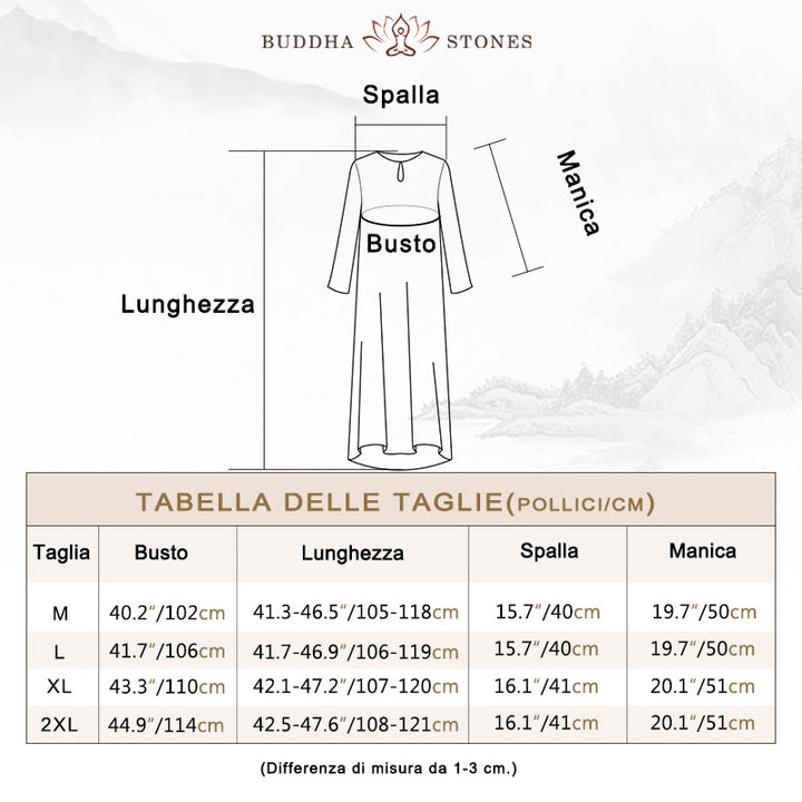 Abito midi a tinta unita con pantaloni a gamba larga e motivo Buddha Stones , ideale per meditazione, pratica spirituale, zen, yoga e danza. - image 5
