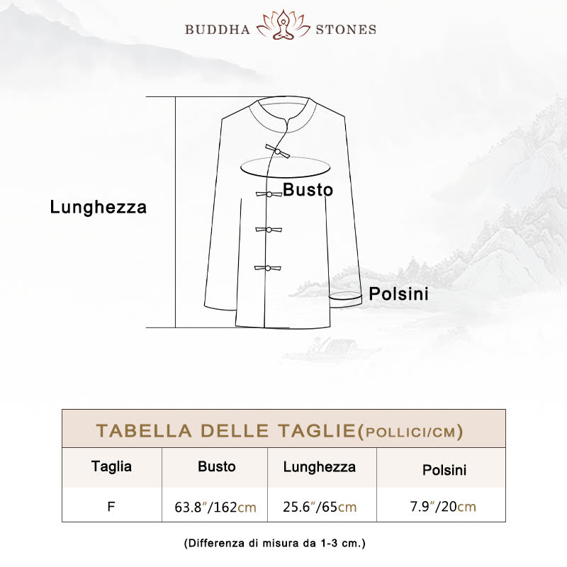 Camicia a maniche lunghe con bottoni a rana Buddha Stones, Zen Tai Chi, meditazione, giacca con abbigliamento Hanfu - image 5
