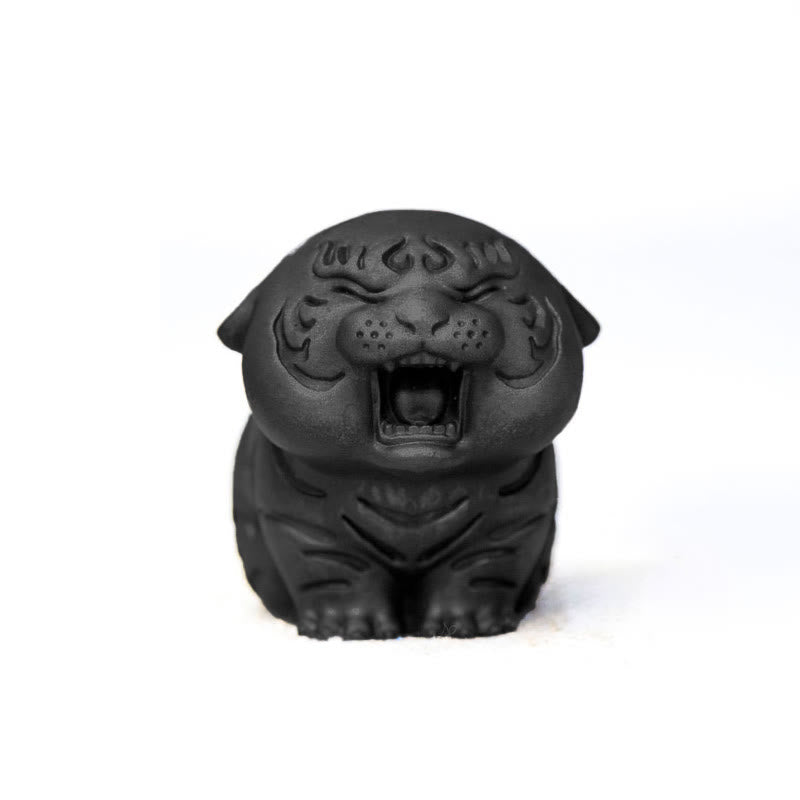 Buddha Stones Mini Carino Tigre Ferro Polvere Ruggine Statua Resina Decorazione Casa - Versione lucidata 6*5*4,5 cm - image 18