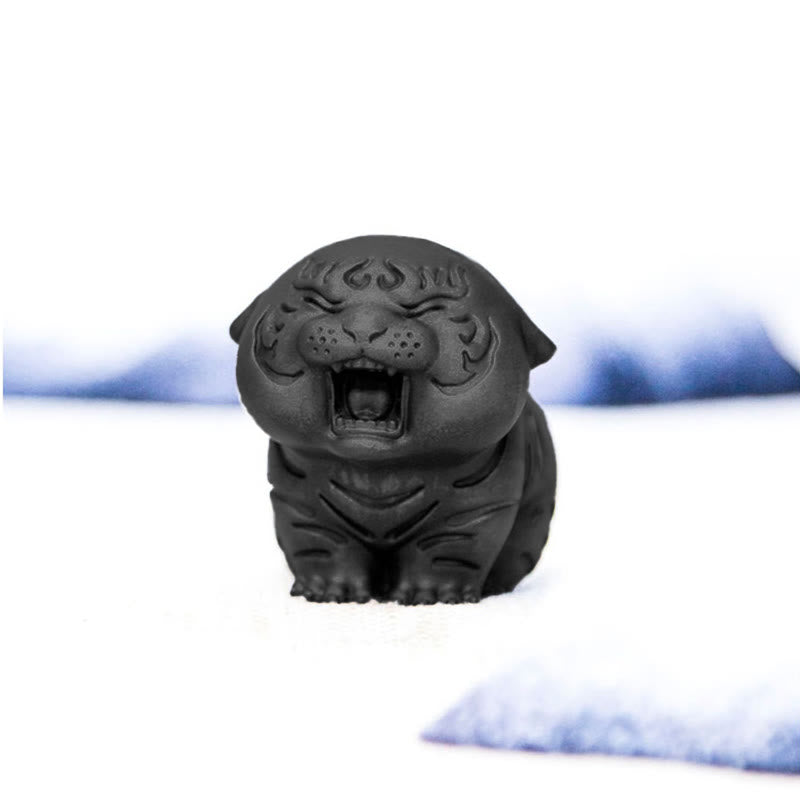 Buddha Stones Mini Carino Tigre Ferro Polvere Ruggine Statua Resina Decorazione Casa - image 27